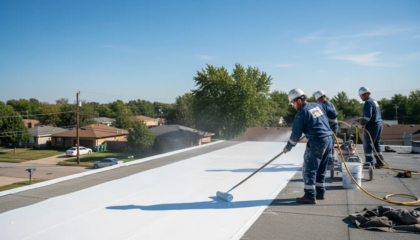 Commercial roof coating in Mansfield, TX near me